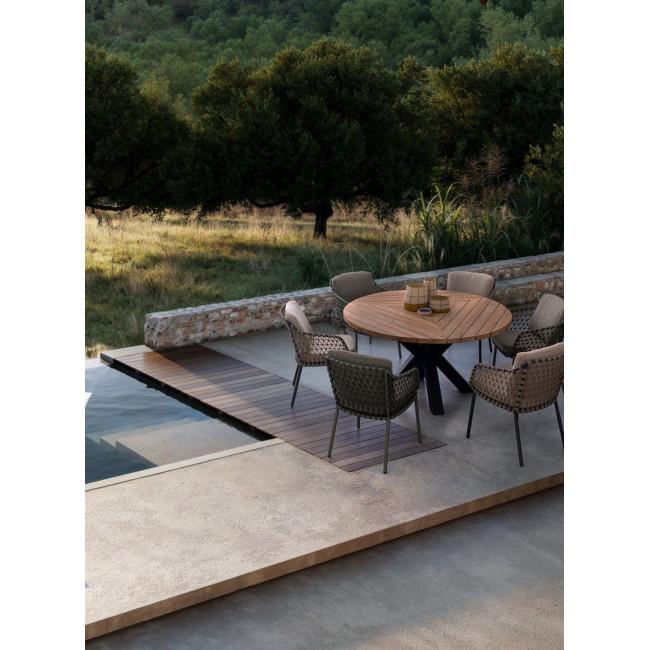 IVISSA taupe acél kerti szék