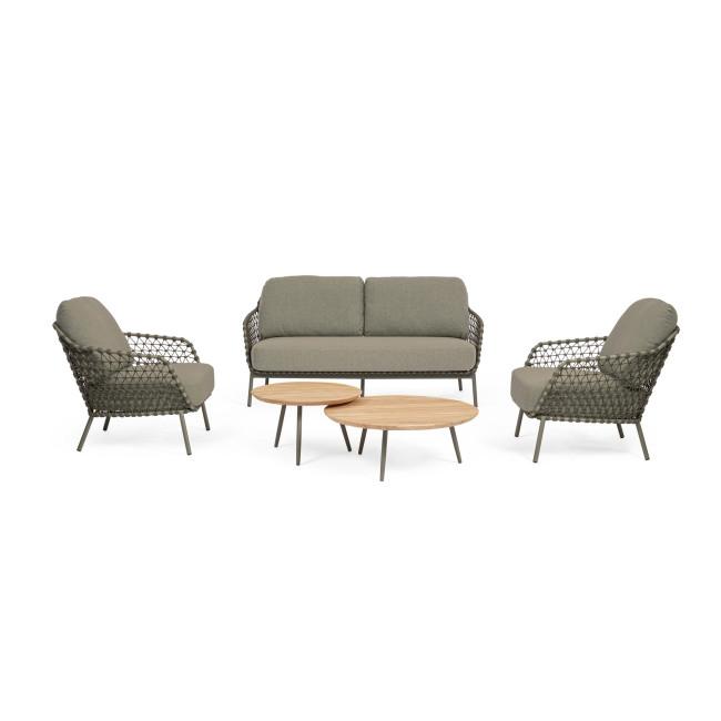 IVISSA bézs tikfa dohányzóasztal