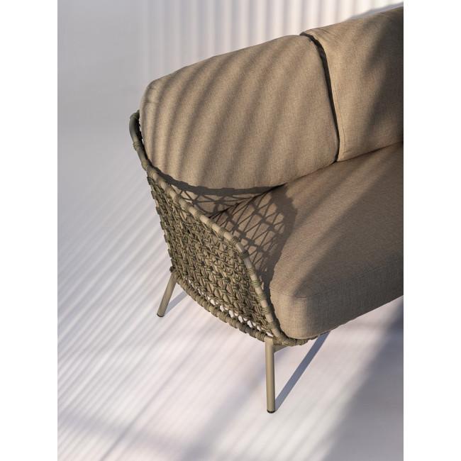 IVISSA ezüst acél kerti kanapé