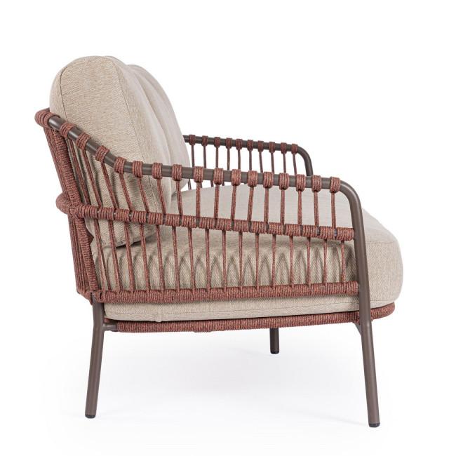 TALAIA ezüst acél kerti kanapé