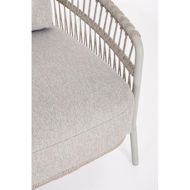 TALAIA ezüst acél kerti kanapé