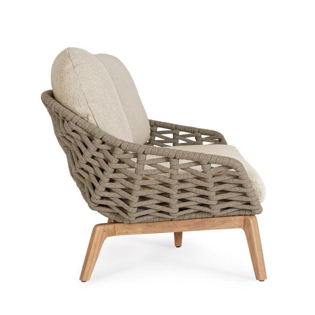 TAMIRES barna alumínium kerti kanapé