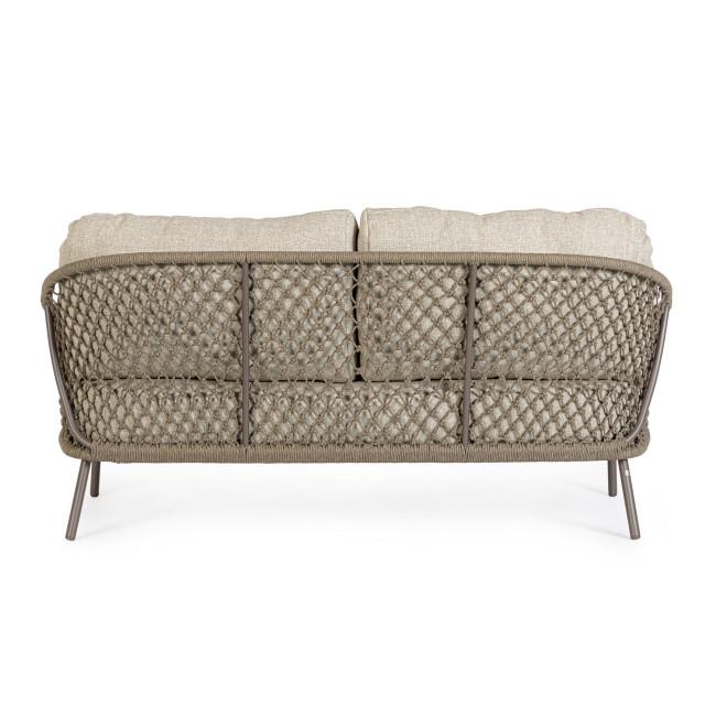 CORBETA bézs acél kerti kanapé