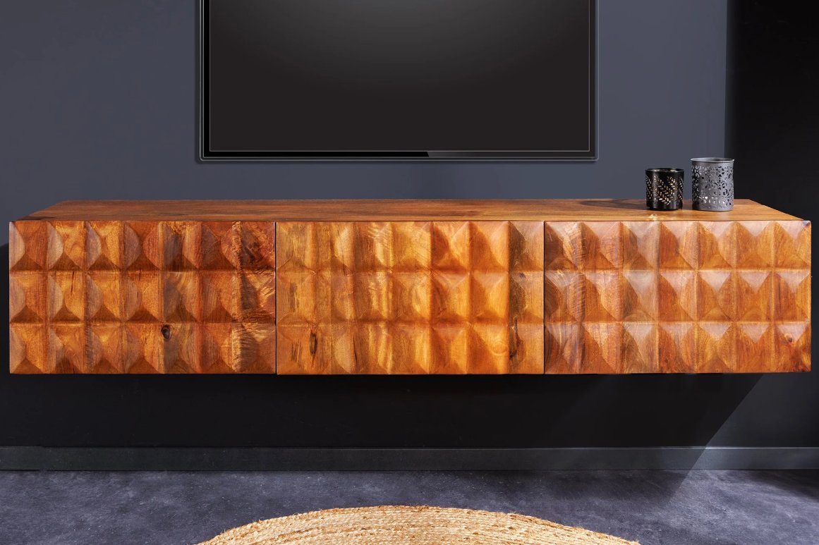 VULCANO barna mangófa tv szekrény 160cm -SZÉPSÉGHIBÁS