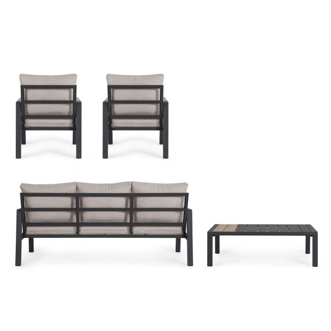 ELNA szürke alumínium kerti garnitúra