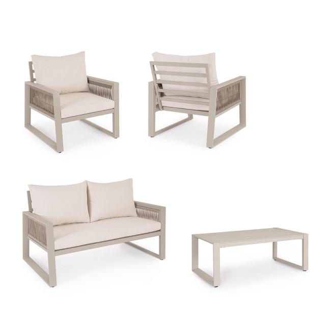 CAPTIVA bézs alumínium kerti garnitúra