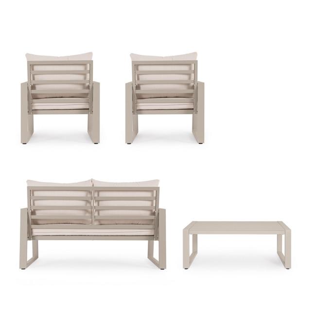 CAPTIVA bézs alumínium kerti garnitúra