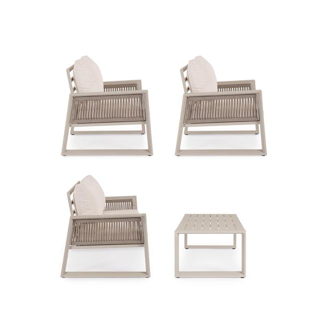 CAPTIVA bézs alumínium kerti garnitúra