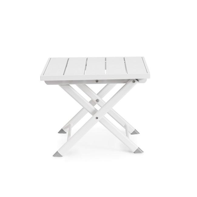 TAYLOR fehér alumínium dohányzóasztal