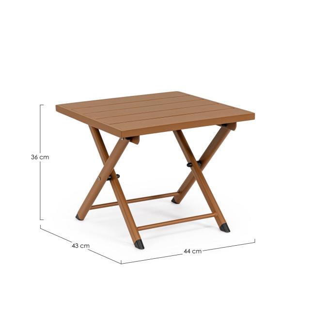 TAYLOR barna alumínium dohányzóasztal