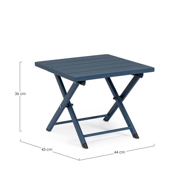 TAYLOR kék alumínium dohányzóasztal