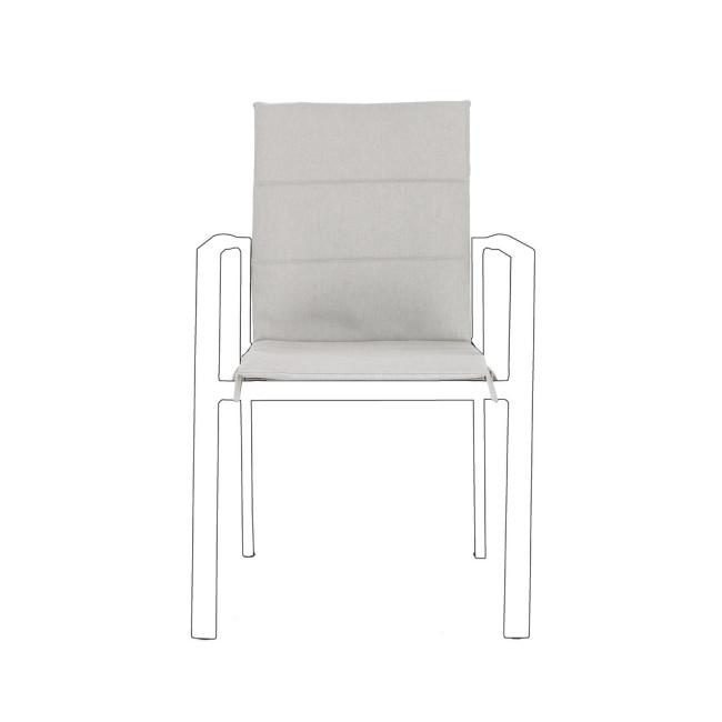 KONNOR ezüst szövet kültéri párna