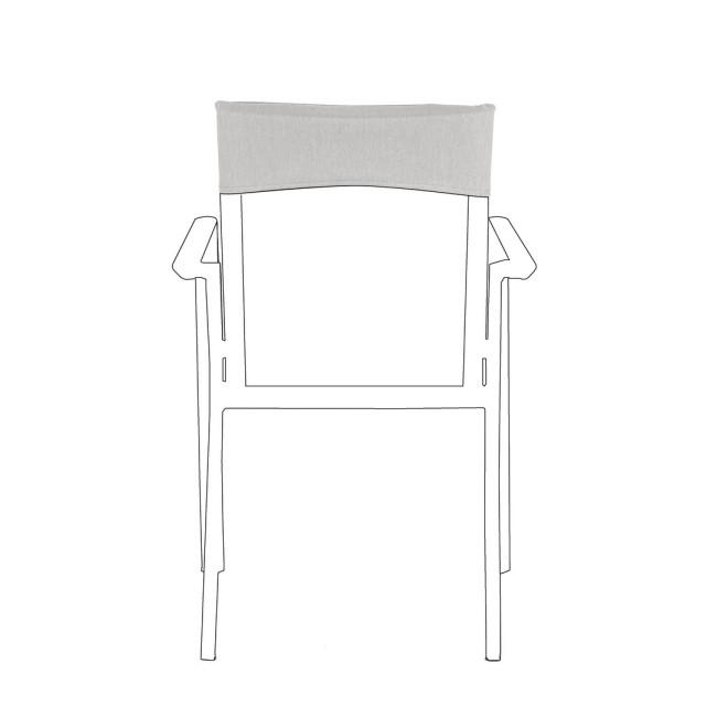 KONNOR ezüst szövet kültéri párna