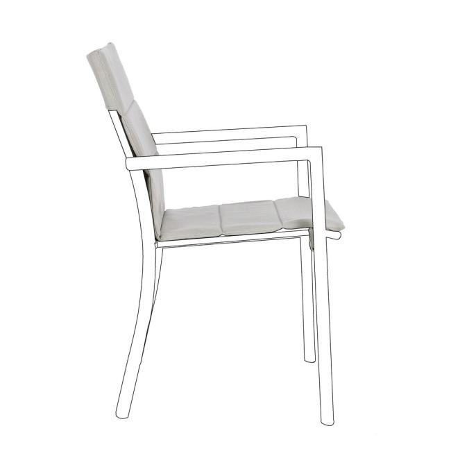 KONNOR ezüst szövet kültéri párna