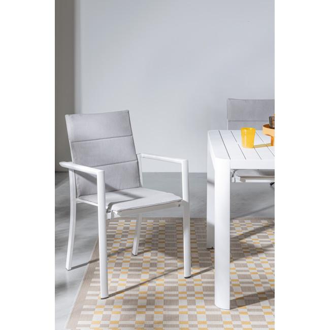 KONNOR ezüst szövet kültéri párna