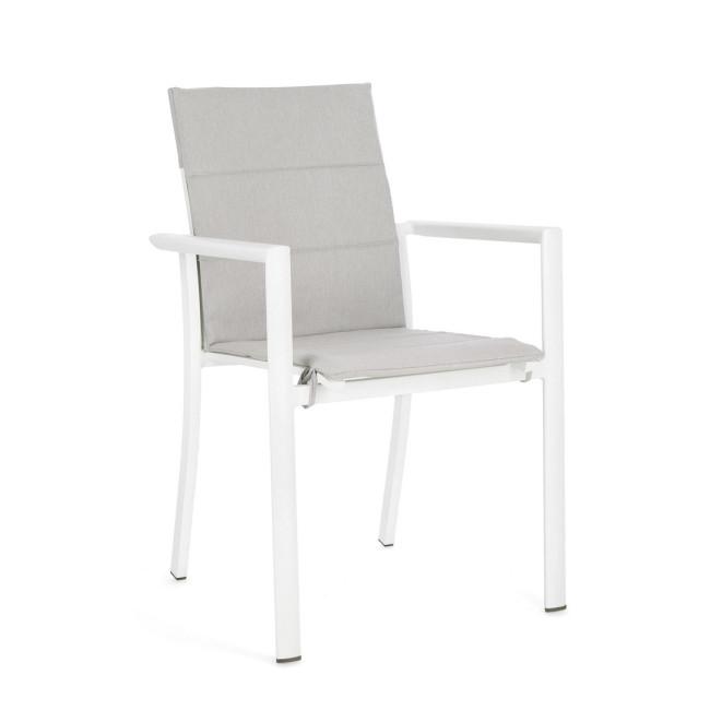 KONNOR ezüst szövet kültéri párna