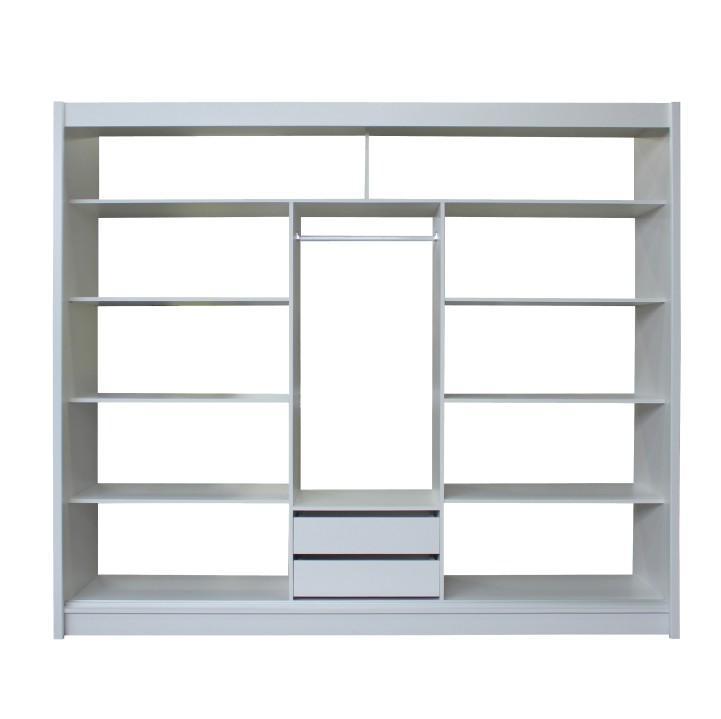 MERINA fehér mdf tolóajtós szekrény 250cm