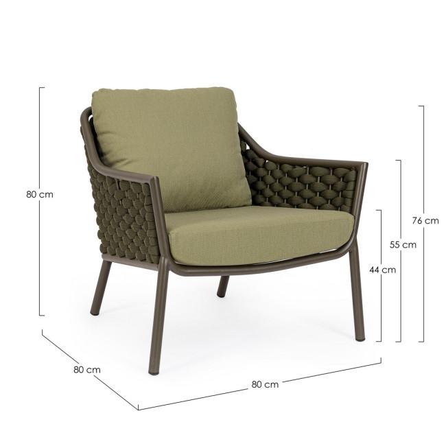 EVERLY barna alumínium fotel
