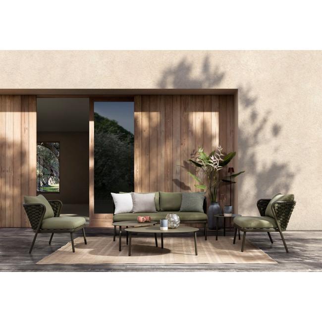 SPARKY szürke alumínium dohányzóasztal