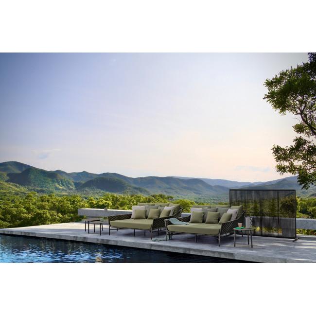 SPARKY szürke alumínium dohányzóasztal