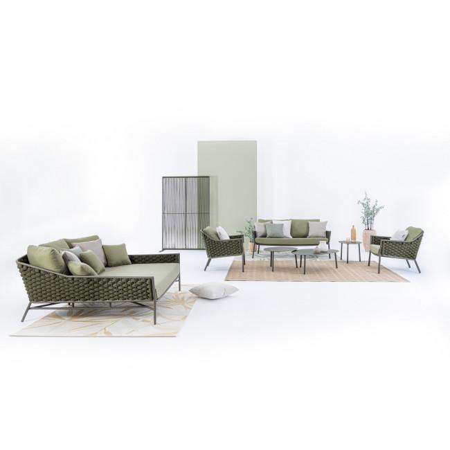 SPARKY szürke alumínium dohányzóasztal