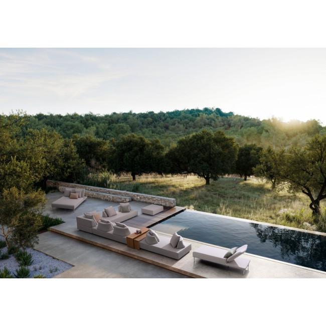 VIPER ezüst alumínium napozóágy