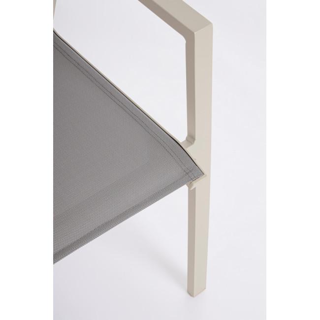 KRION szürke alumínium szék