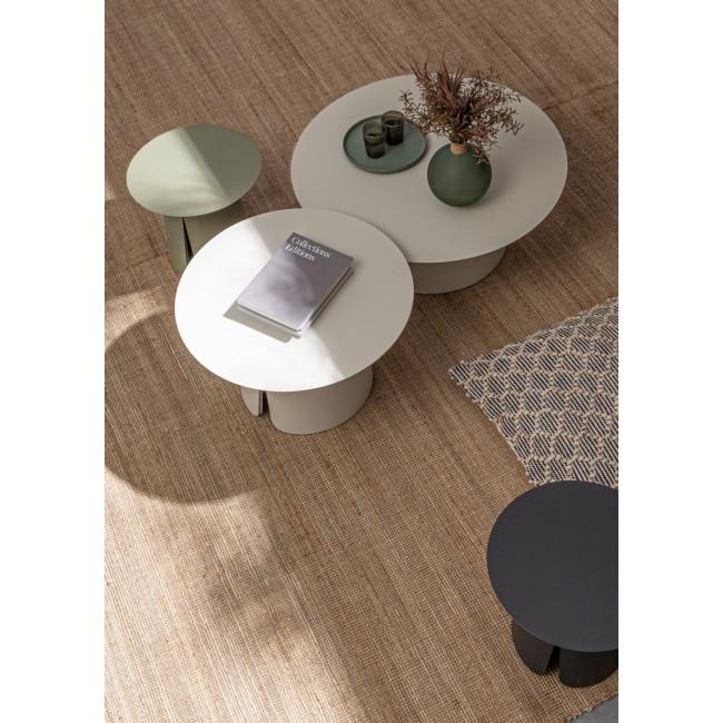 BRYAN ezüst alumínium dohányzóasztal