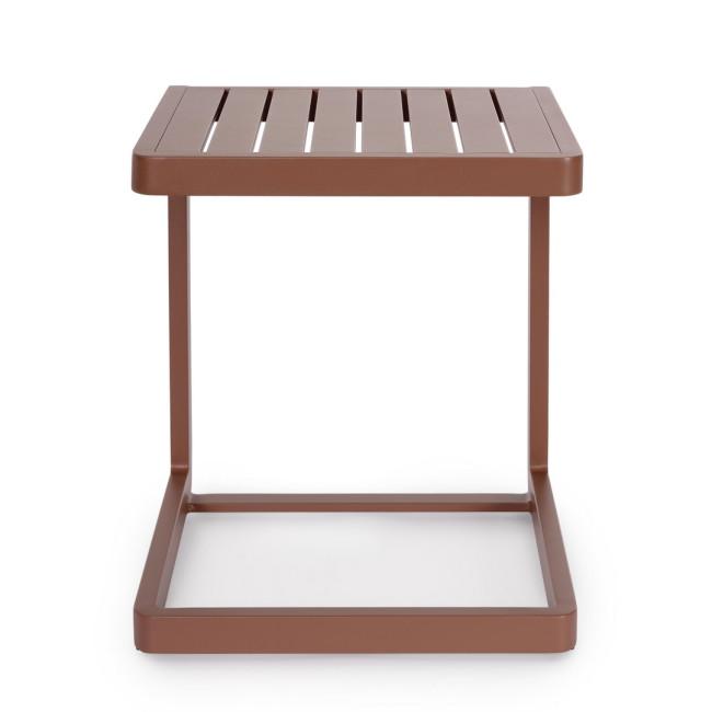 KONNOR piros alumínium kerti dohányzóasztal