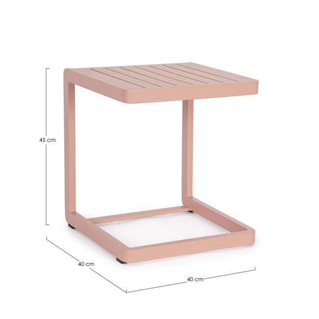 KONNOR piros alumínium kerti dohányzóasztal