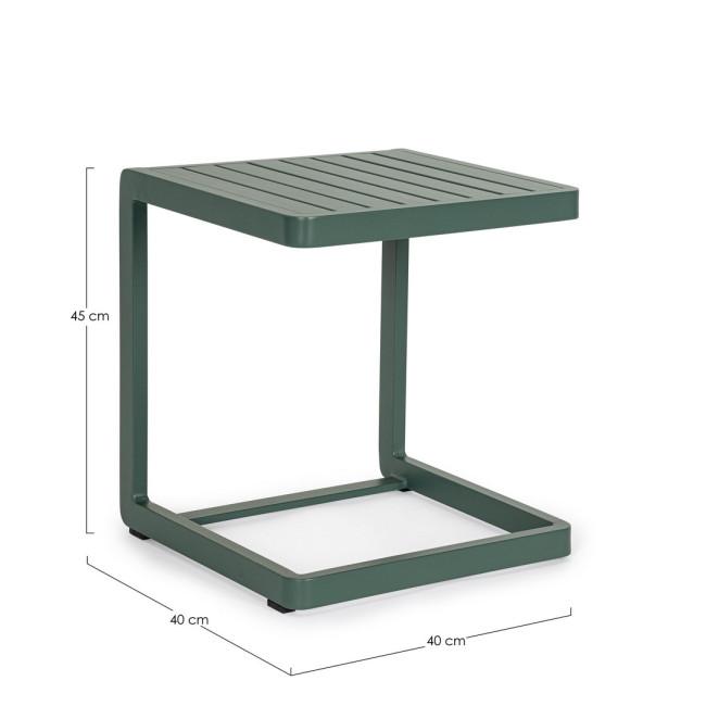 KONNOR zöld alumínium kerti dohányzóasztal