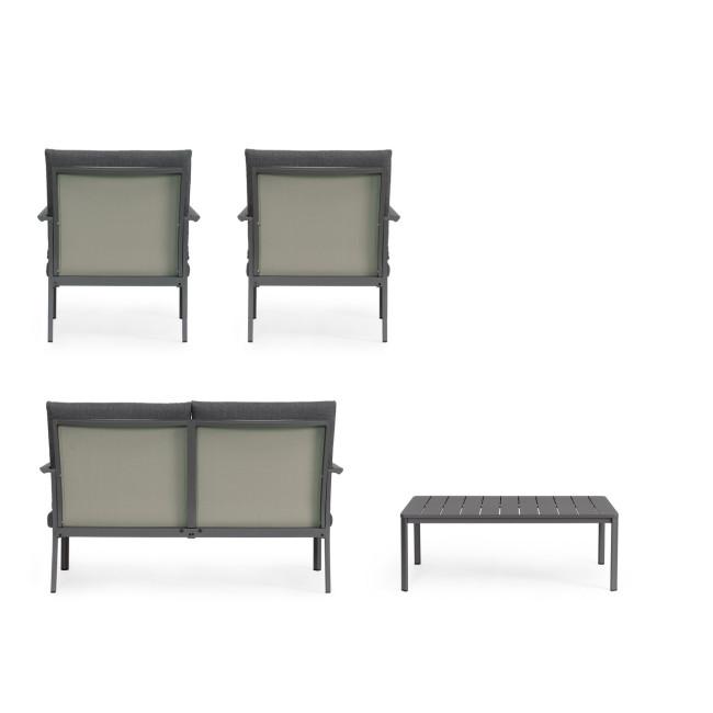 KONNOR szürke alumínium kerti garnitúra