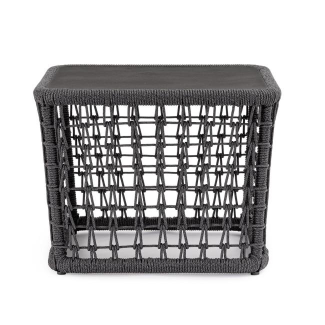 KOLLAR szürke alumínium dohányzóasztal