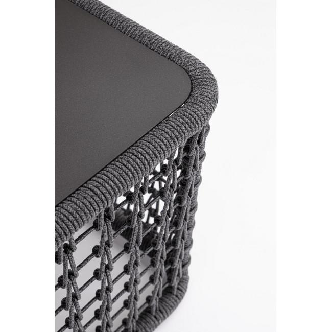 KOLLAR szürke alumínium dohányzóasztal