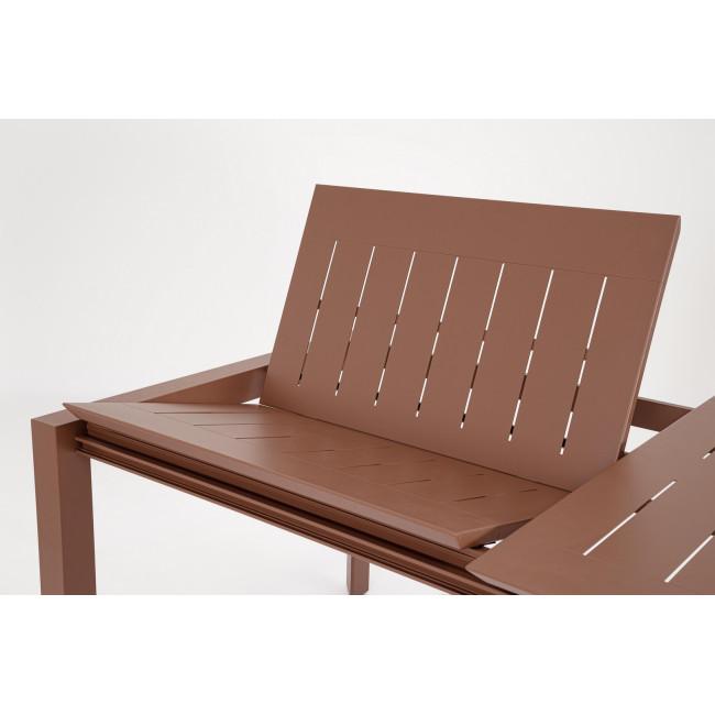 KONNOR piros alumínium étkezőasztal