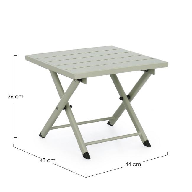 TAYLOR ezüst alumínium dohányzóasztal