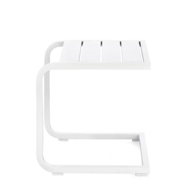 TAYLOR fehét alumínium dohányzóasztal