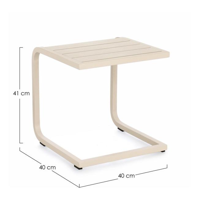 TAYLOR bézs alumínium dohányzóasztal