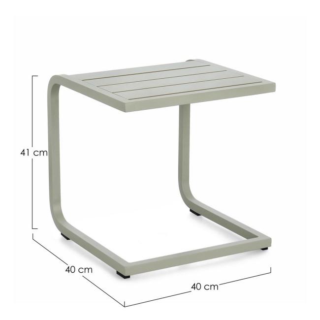 TAYLOR ezüst alumínium dohányzóasztal