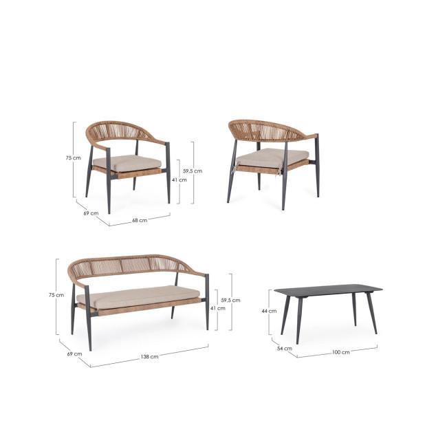 JANDIA barna alumínium kerti garnitúra