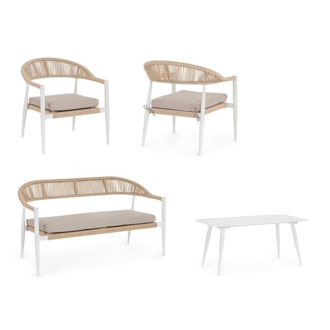 JANDIA bézs alumínium kerti garnitúra