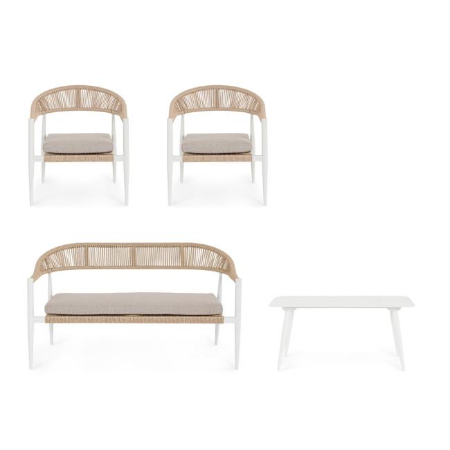 JANDIA bézs alumínium kerti garnitúra