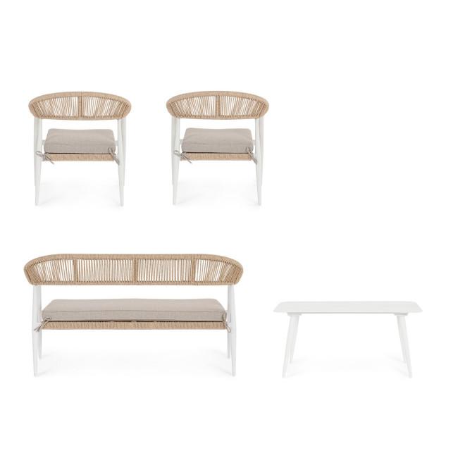 JANDIA bézs alumínium kerti garnitúra