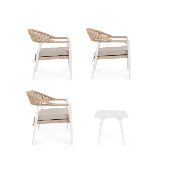 JANDIA bézs alumínium kerti garnitúra