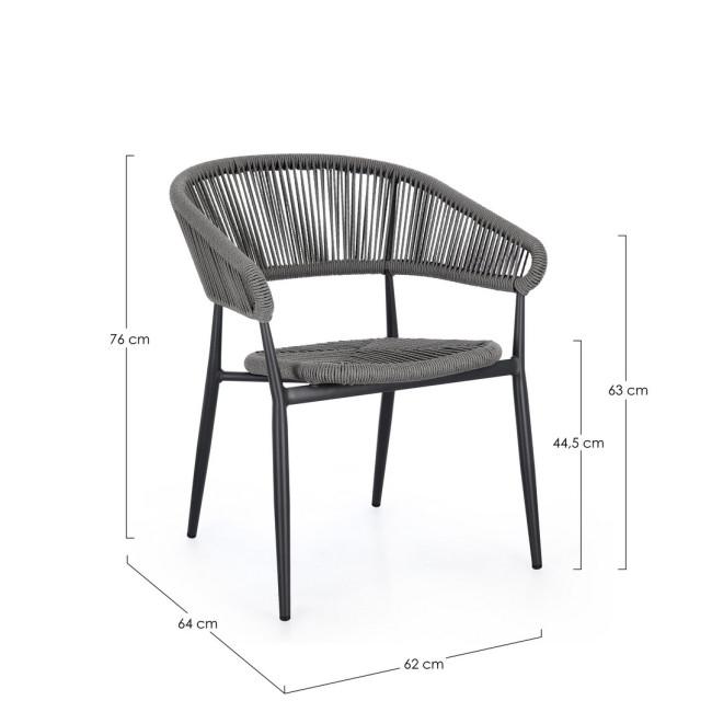 ALGAIDA szürke alumínium szék