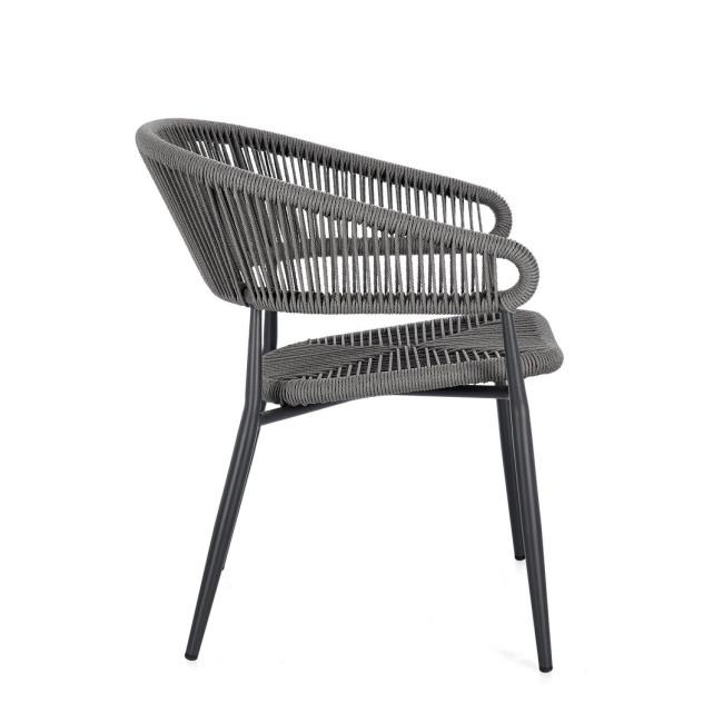 ALGAIDA szürke alumínium szék