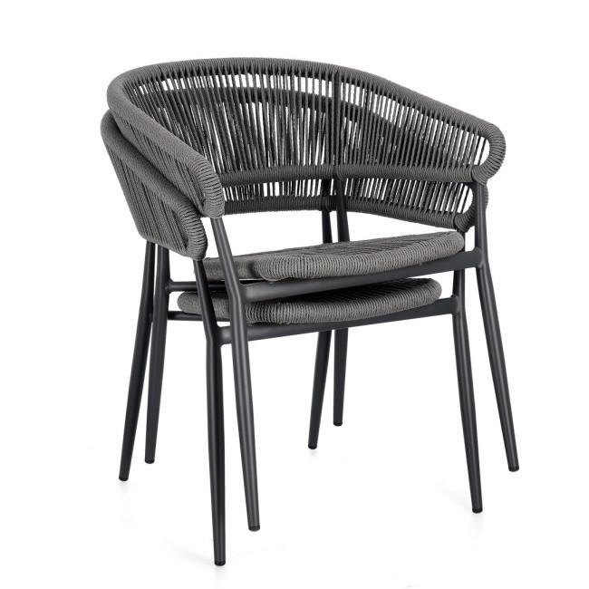 ALGAIDA szürke alumínium szék