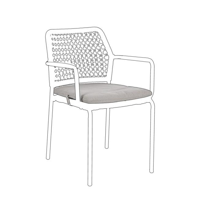 RAJADA ezüst szövet kültéri párna