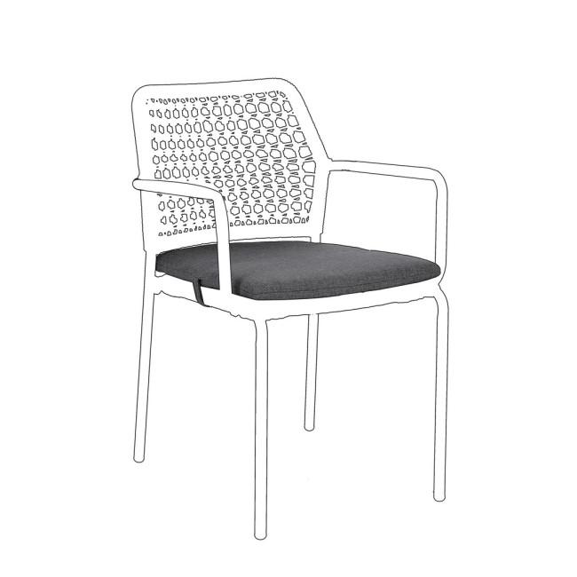 RAJADA szürke szövet kültéri párna