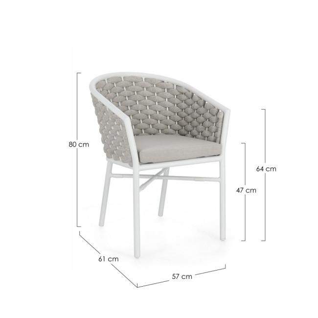 MARGALIDA szürke alumínium szék